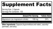Magnesium Citrate (120 Capsules)