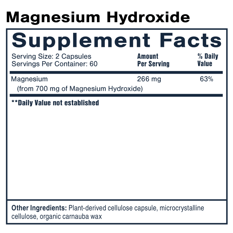 Magnesium Hydroxide (120 Capsules)