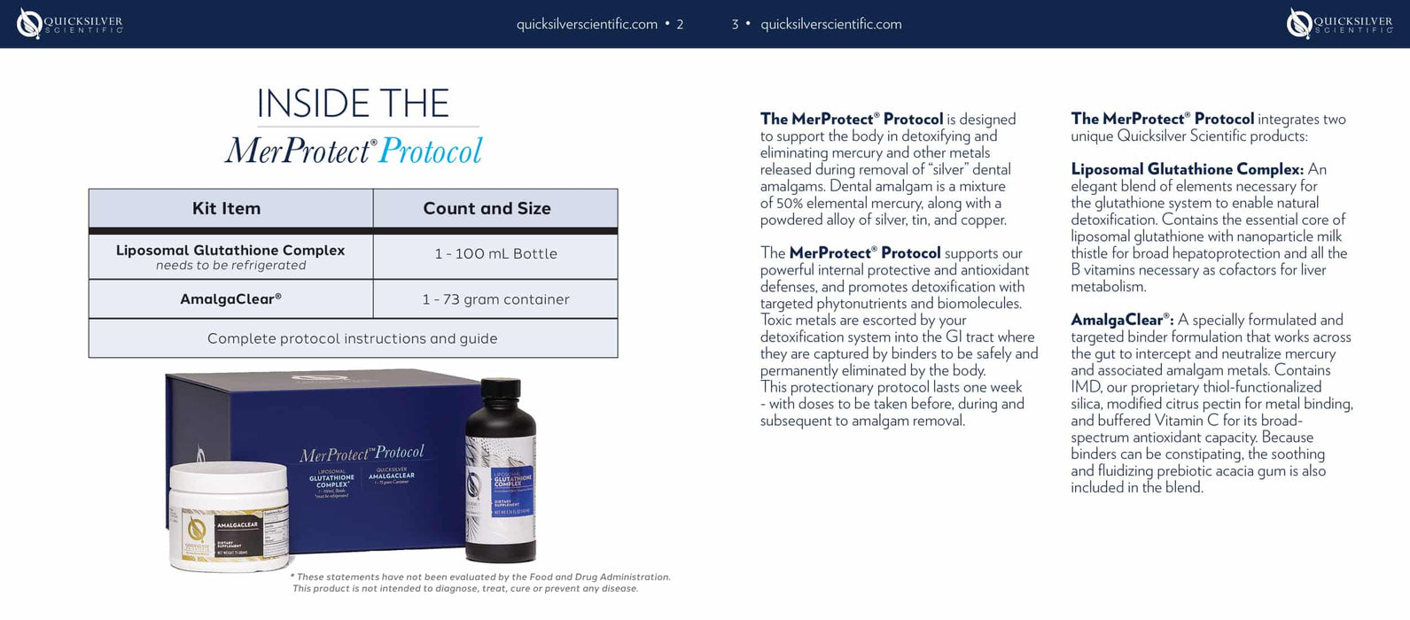 MerProtect Detox (1 Kit)-Vitamins & Supplements-Quicksilver Scientific-Pine Street Clinic