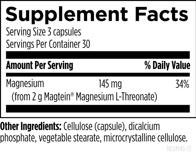 Neuromag Sport (90 Capsules) Supplement Facts