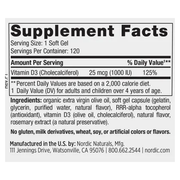 Vitamin D3 (120 Softgels)