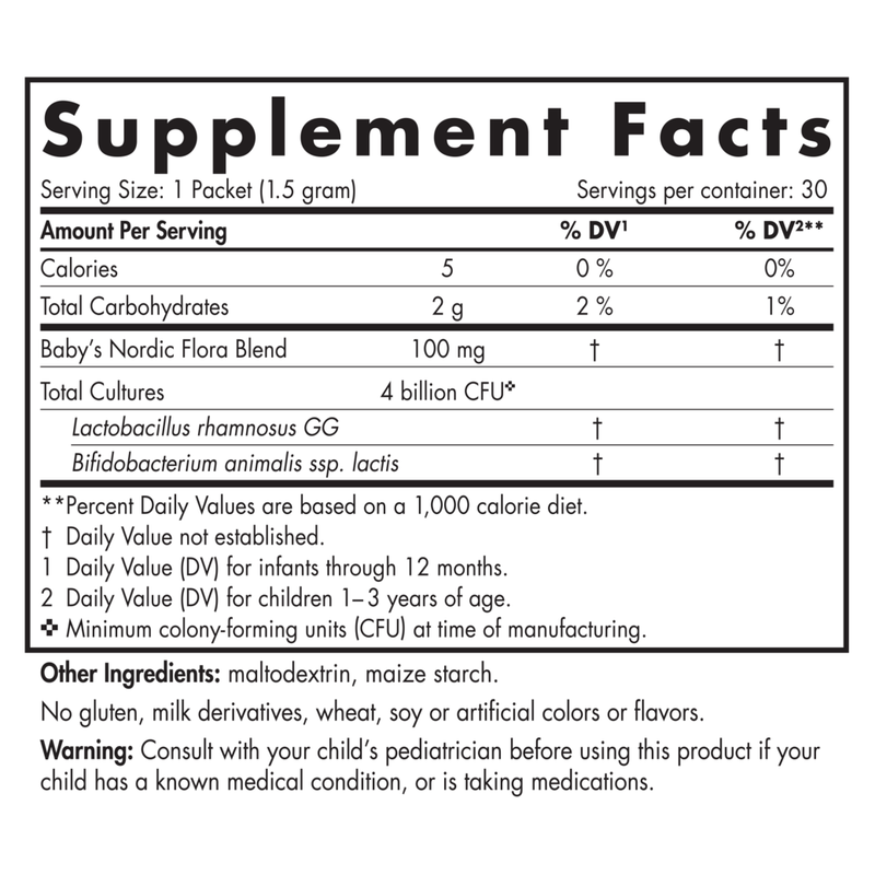 Baby's Probiotic Powder Packets, Unflavored (30 Packets)