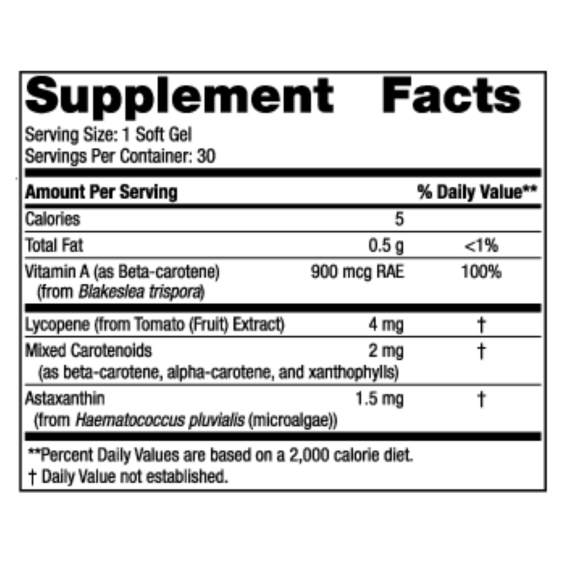Vitamin A +Carotenoids (30 Softgels)