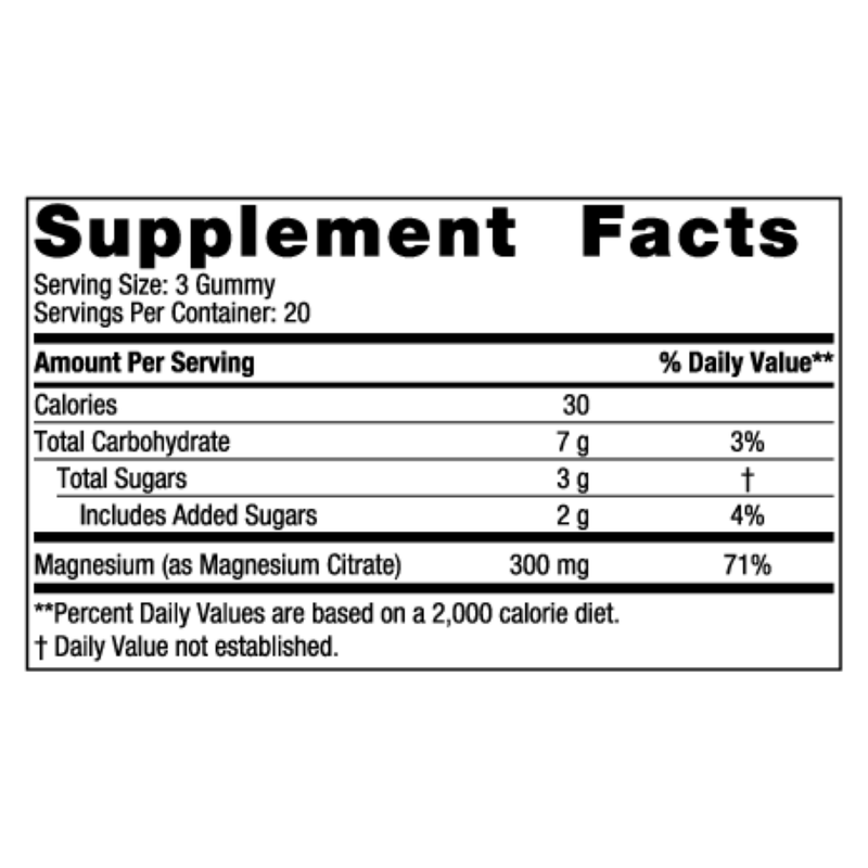 Magnesium Gummies (60 Gummies)