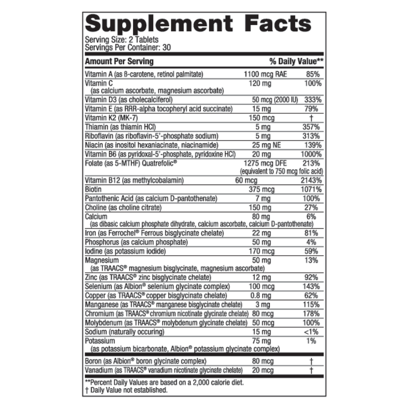 Prenatal Multivitamin (60 Tablets)