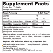 Vitamin D3+K2, Orange (120 Softgels)
