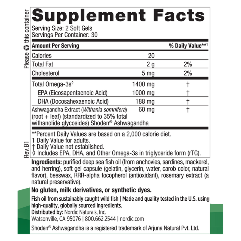 Mood Support Omega Blend (60 Softgels)