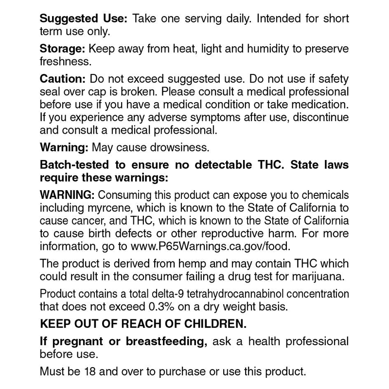 Broad Spectrum CBD Softgel Capsules - Label (1500 mg)
