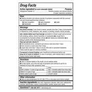 Umcka® ColdCare Cherry Flavor Chewable label