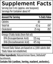OmegAvail Liquid (237mL) Supplement Facts