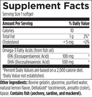 OmegAvail Ultra DHA (60 Softgels) Supplement Facts