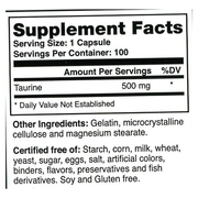 Pure Taurine 500mg (100 Capsules)