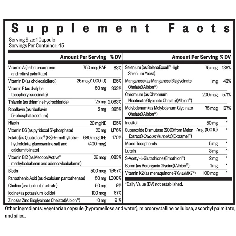 Multivitamin One (45 Capsules)