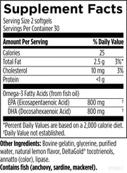 OmegAvail Hi-Po (60 Softgels) Supplement Facts
