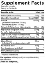 OsteoForce Supreme (180 Capsules) Supplement Facts