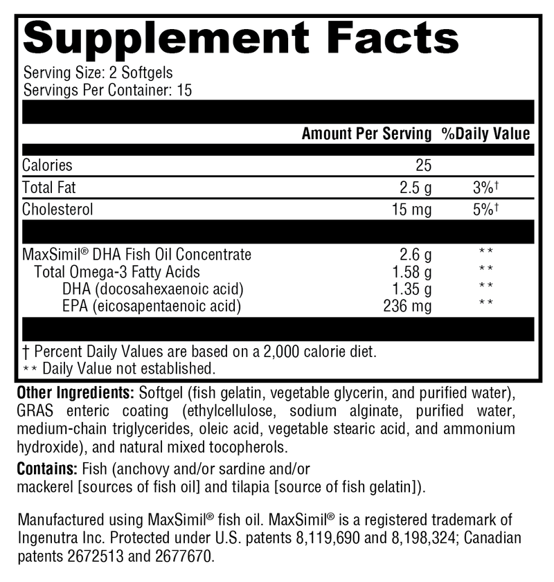 Omega MonoPure DHA EC (30 Softgels)