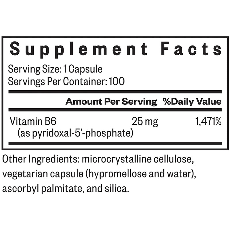 P-5-P (Pyridoxal 5-Phosphate) (100 Capsules)