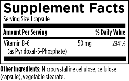 P-5-P (120 Capsules) Supplement Facts