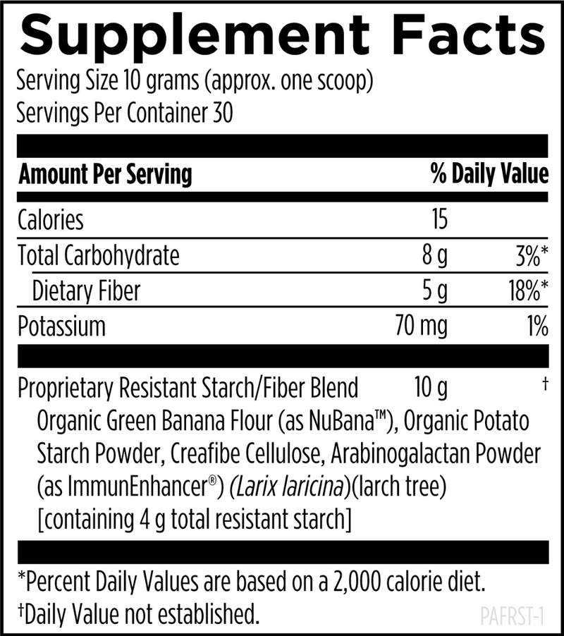 Fiber Prebiotic Complete RS (Formerly PaleoFiber RS) (300g) Supplement Facts