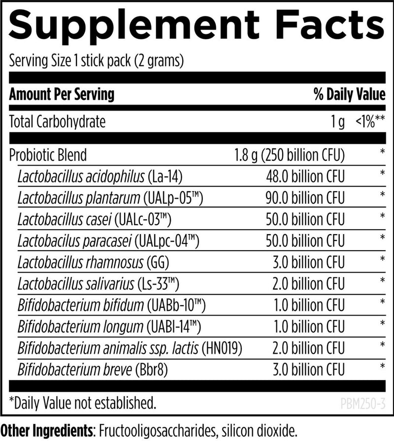 ProbioMed 250 (14 Packets) Supplement Facts