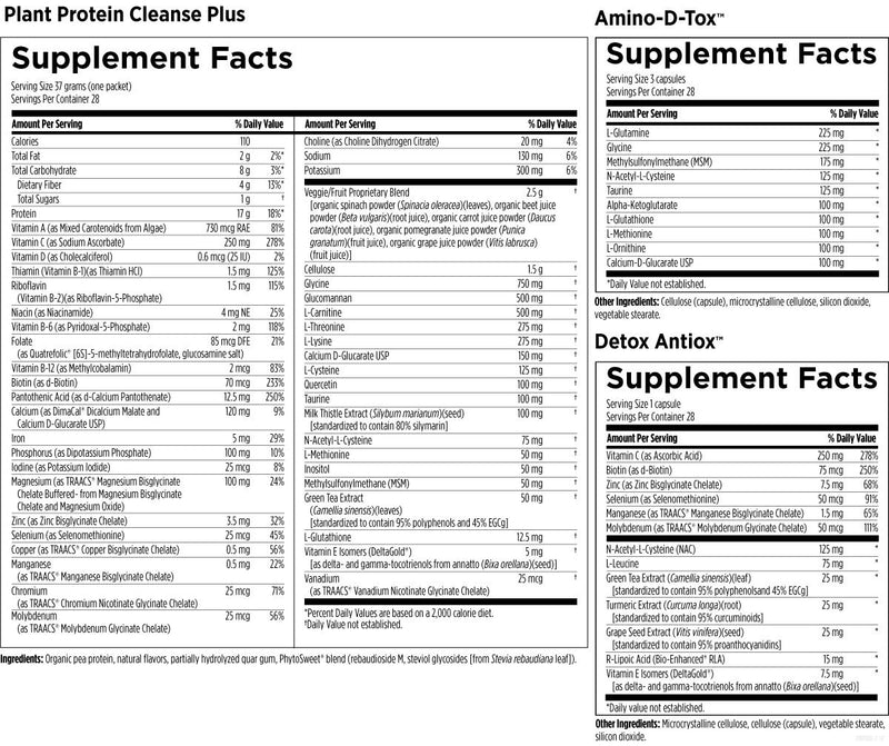 plant-protein-cleanse-plus (28 Packets) Supplement Facts