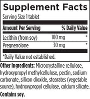 Pregnenolone CRT (60 Tablets) Supplement Facts