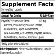 Plant Enzyme Digestive Formula (90 Capsules) Supplement Facts