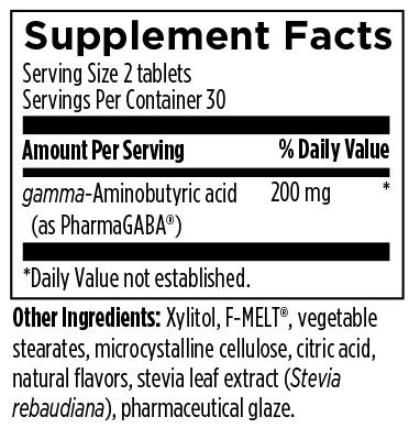 PharmaGABA (60 Chewables) Supplement Facts