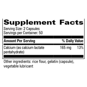 Calcium Lactate 115mg (100 Capsules)