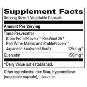 Trans-Resveratrol w/ Quercetin 125mg (60 Capsules)
