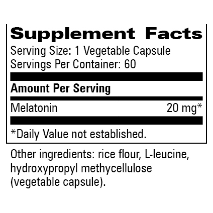 Melatonin 20mg (60 Capsules)