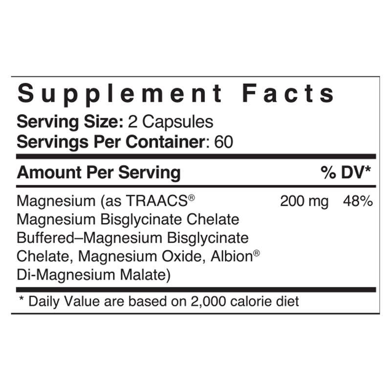 Magnesium Chelate 200mg (120 Capsules)