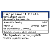 Vitamin D3 10000IU (120 Capsules)