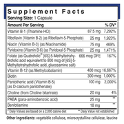 B-Complex with Quatrefolic (60 Capsules)