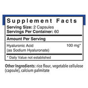 Hyaluronic Acid 100mg (120 Capsules)