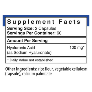Hyaluronic Acid 100mg (120 Capsules)