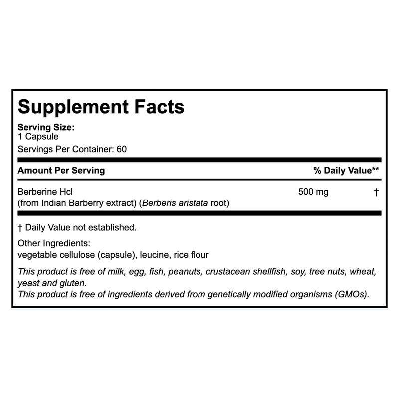 Berberine 500mg (60 Capsules)