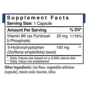 5 HTP 100mg w/Vitamin B6 (60 Capsules)