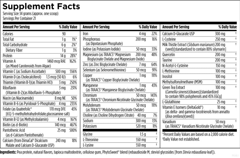 plant-protein-cleanse (714g) Supplement Facts