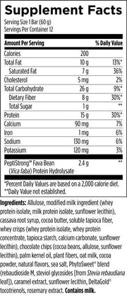 Performance Peptides Bar Supplement Facts