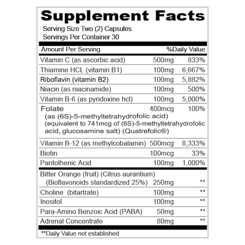 Stress B and C w/Adrenal (60 Capsules)