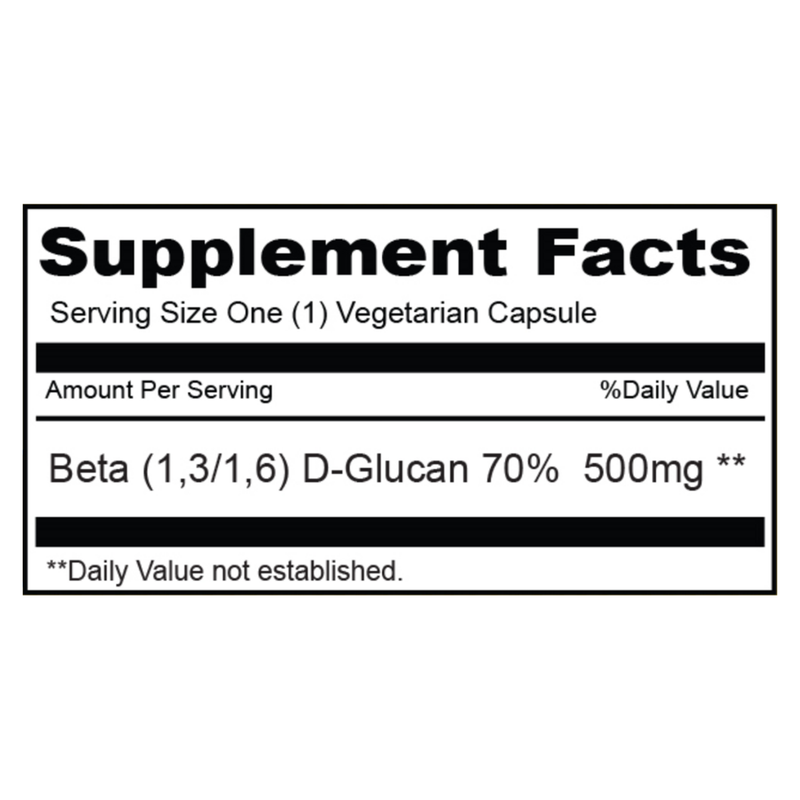 Beta Glucan 500mg (100 Capsules)