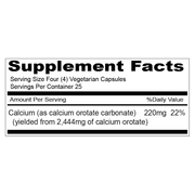 Calcium Orotate 220mg (100 Capsules)