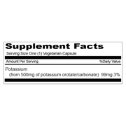 Potassium Orotate 500mg (100 Capsules)