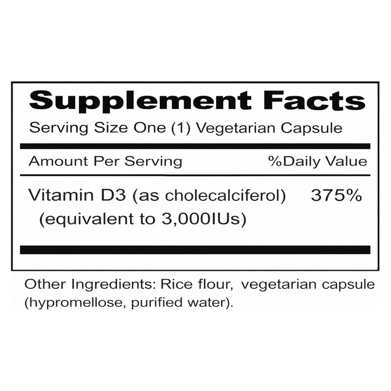 Sun-D3 3,000 IU (90 Capsules)