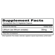 Lithium Organic 30mg (100 Capsules)
