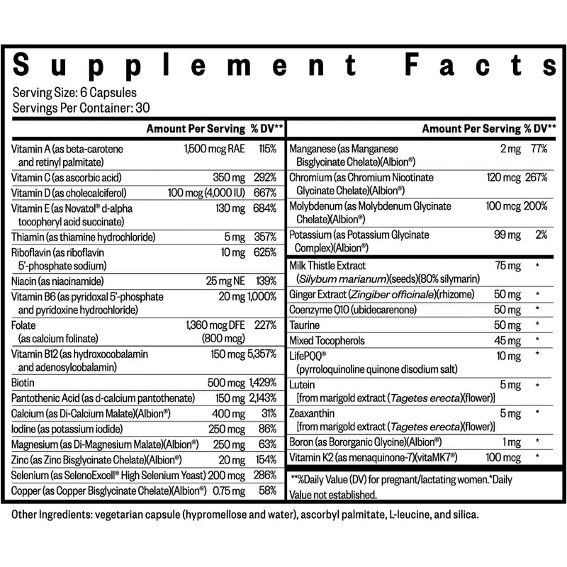 Optimal Prenatal Methyl-Free (180 Capsules)