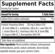 Probiotic Synergy Supplement Facts