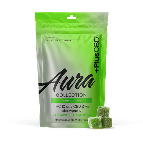+PlusCBD Aura Serene Gummies (2 mg CBD | 10 mg THC) (Alpine Apple) (20 ct Pouch)