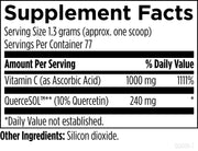Quercetin Ascorbate (100g) Supplement Facts